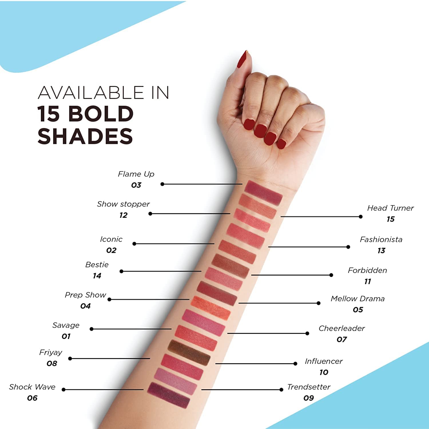 ZM Zayn & Myza Rich Matte Lipstick - Smooth, Lightweight, High Pigmentation with Argan Oil & Shea Butter (4.2g, Forbidden Red) | Long-Lasting Matte Finish for Day & Night Wear | Perfect for Parties, Dates & Professional Meetings