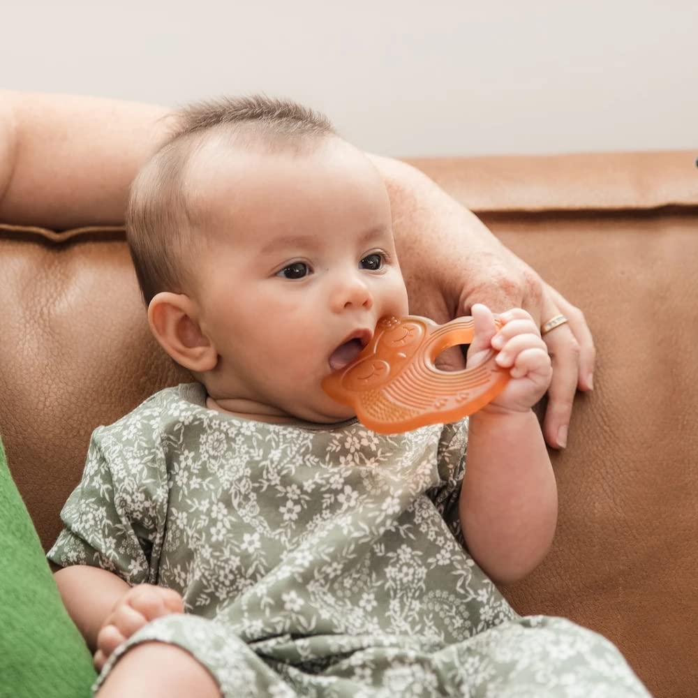 Haakaa Silicone Owl Teether - Soft BPA-Free Chew Toy for Babies 3+ Months, Soothing Teething Relief for Infants & Toddlers - Perfect for Daytime Play & Nighttime Comfort