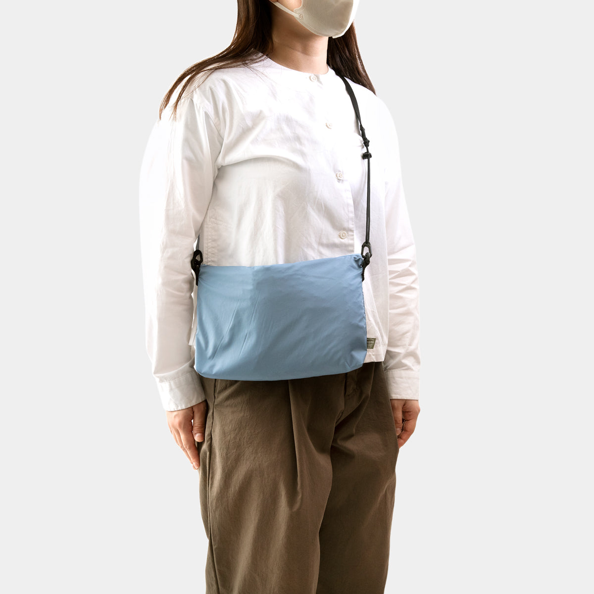 TRAVELER'S COMPANY Traveler's Factory x TO&FRO Small Blue Gray Shoulder Bag - Perfect for Daily Commute, Travel & Casual Outings