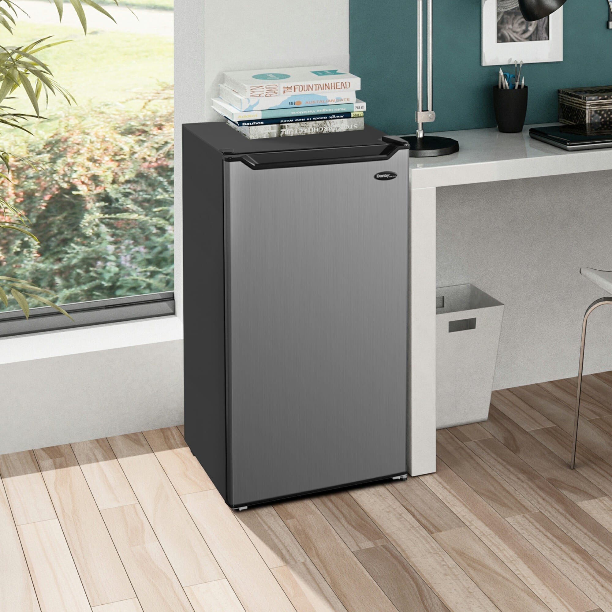 Danby DCR044B1SLM 4.4 cu. ft. Compact Refrigerator - Stainless Steel Mini Fridge for Dorm, Office, Bedroom & Small Spaces - Energy Efficient & Quiet Cooling