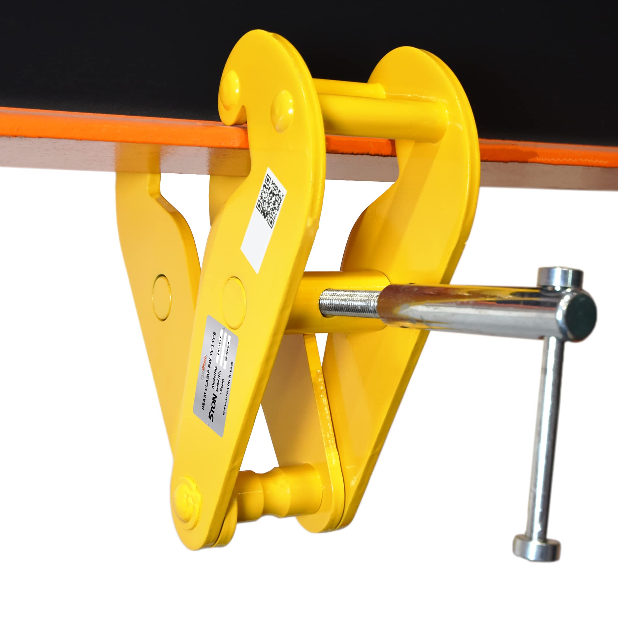 Prowinch 5 Ton Heavy Duty Beam Clamp - 3 to 12.5 Inch Adjustable Jaw Capacity - Industrial Grade Lifting Clamp for Construction, Maintenance & Rigging - Perfect for Steel Beams, I-Beams & Overhead Lifting