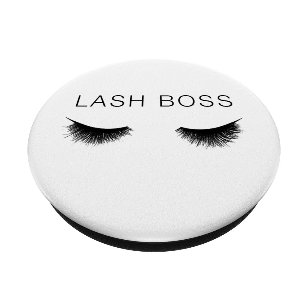 Lash Boss White Eyelash Mascara - Eyelash Queen Volumizing & Lengthening Mascara | Cute PopSockets PopGrip Swappable Phone Grip for iPhone, Samsung & Tablets - Perfect for Makeup Lovers & Daily Phone Use