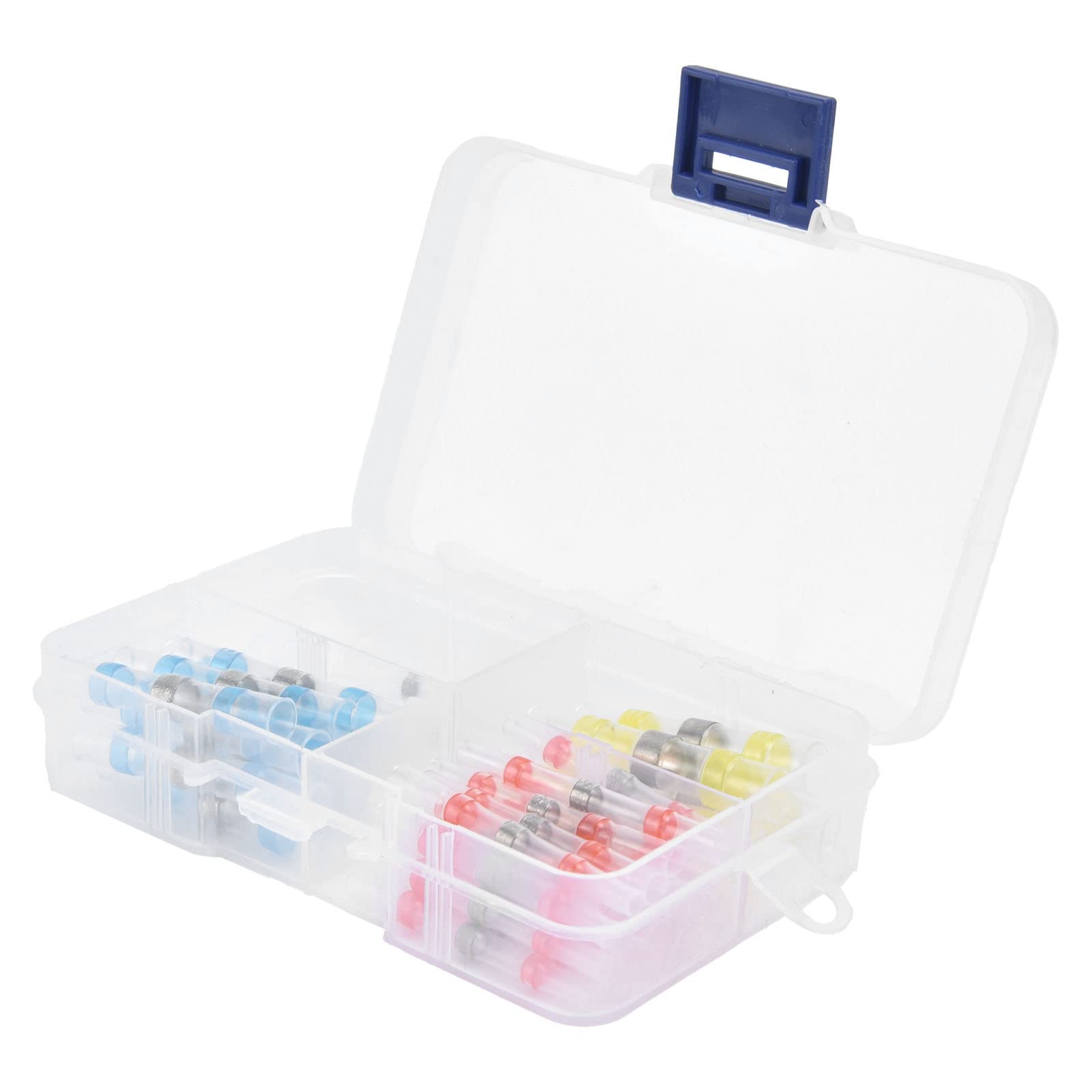 Heat Shrink Butt Connectors - 50pcs Electrical Wire Terminals Kit (10 White, 23 Red, 12 Blue, 5 Yellow) for Automotive, Marine & DIY Wiring Projects