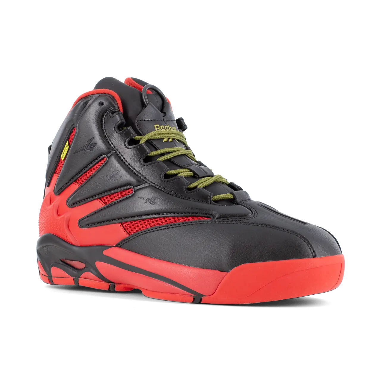 Blast Composite Toe Metguard Work Boots for Men - Black/Red Safety Shoes - Lightweight, Slip-Resistant & Electrical Hazard Protection - Ideal for Construction, Warehouse & Industrial Work