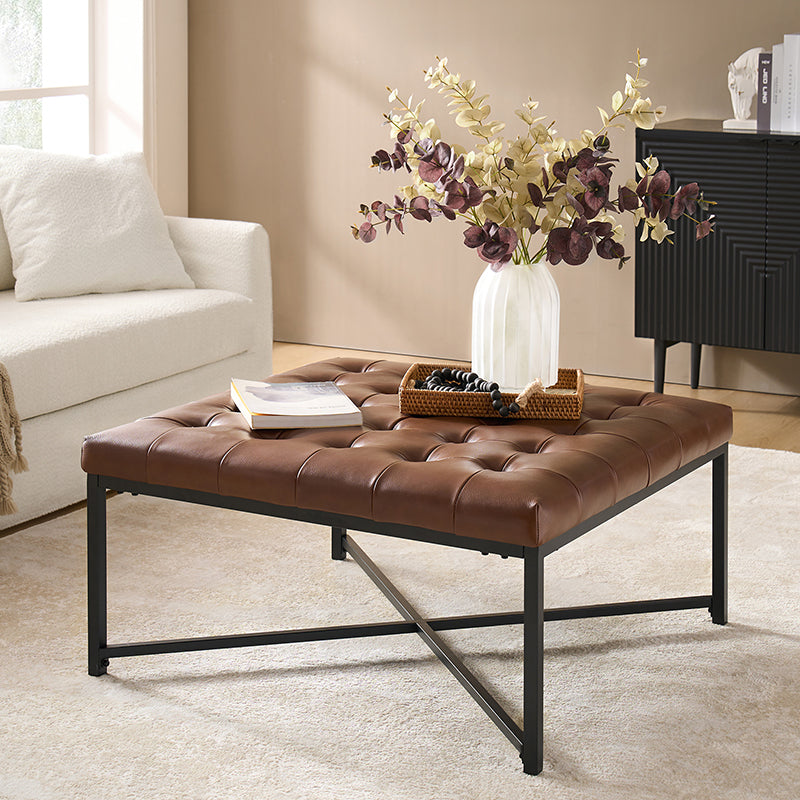 Modern Industrial Waterproof Coffee Table - Durable & Stylish for Living Room, Office, or Outdoor Use