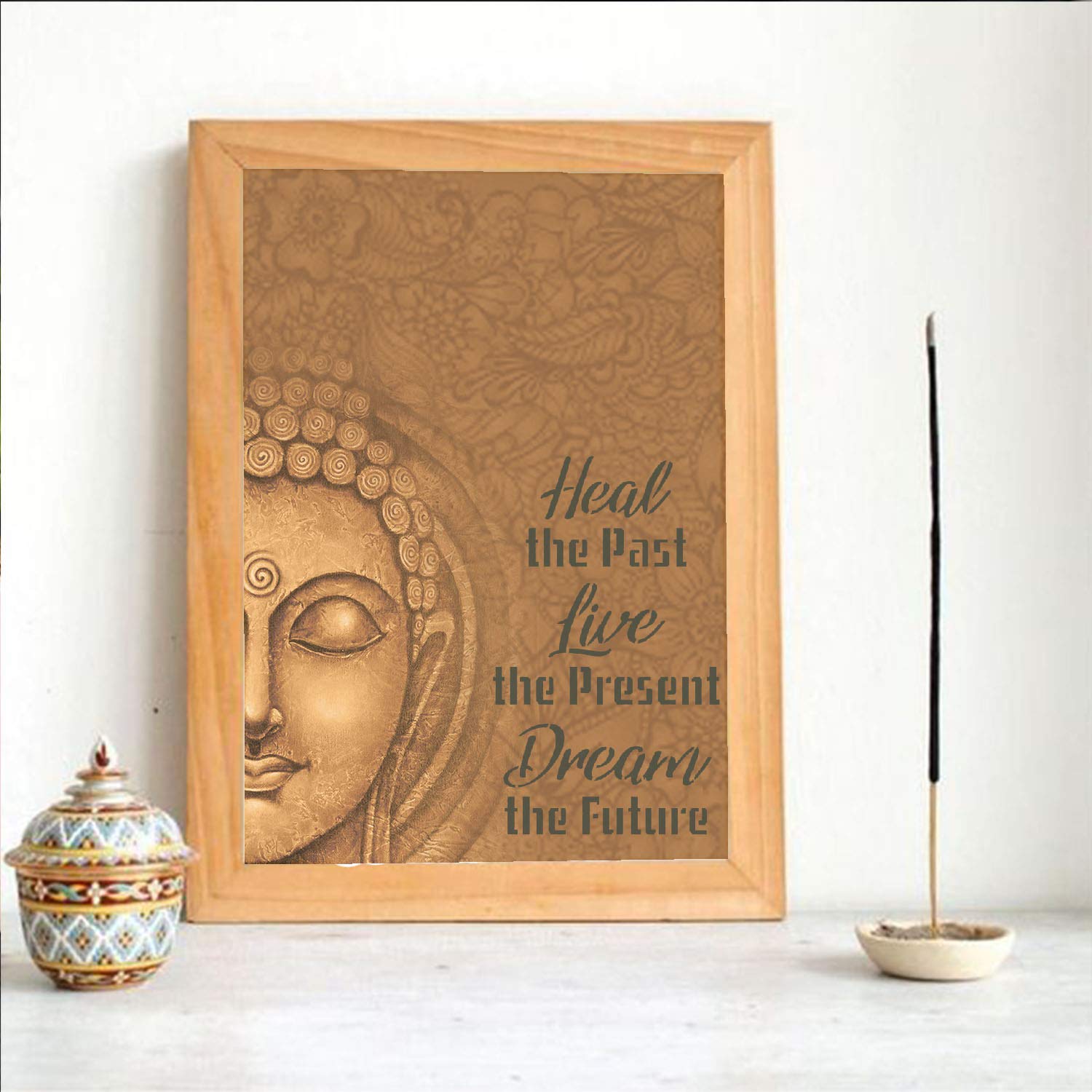 Decorative Indian Decoupage Paper for Crafts - Ethnic A4 Size (8.3 x 11.7 Inch) 12 Sheets - Buddha & Traditional Patterns - Perfect for Furniture, Scrapbooking & Home Decor Projects