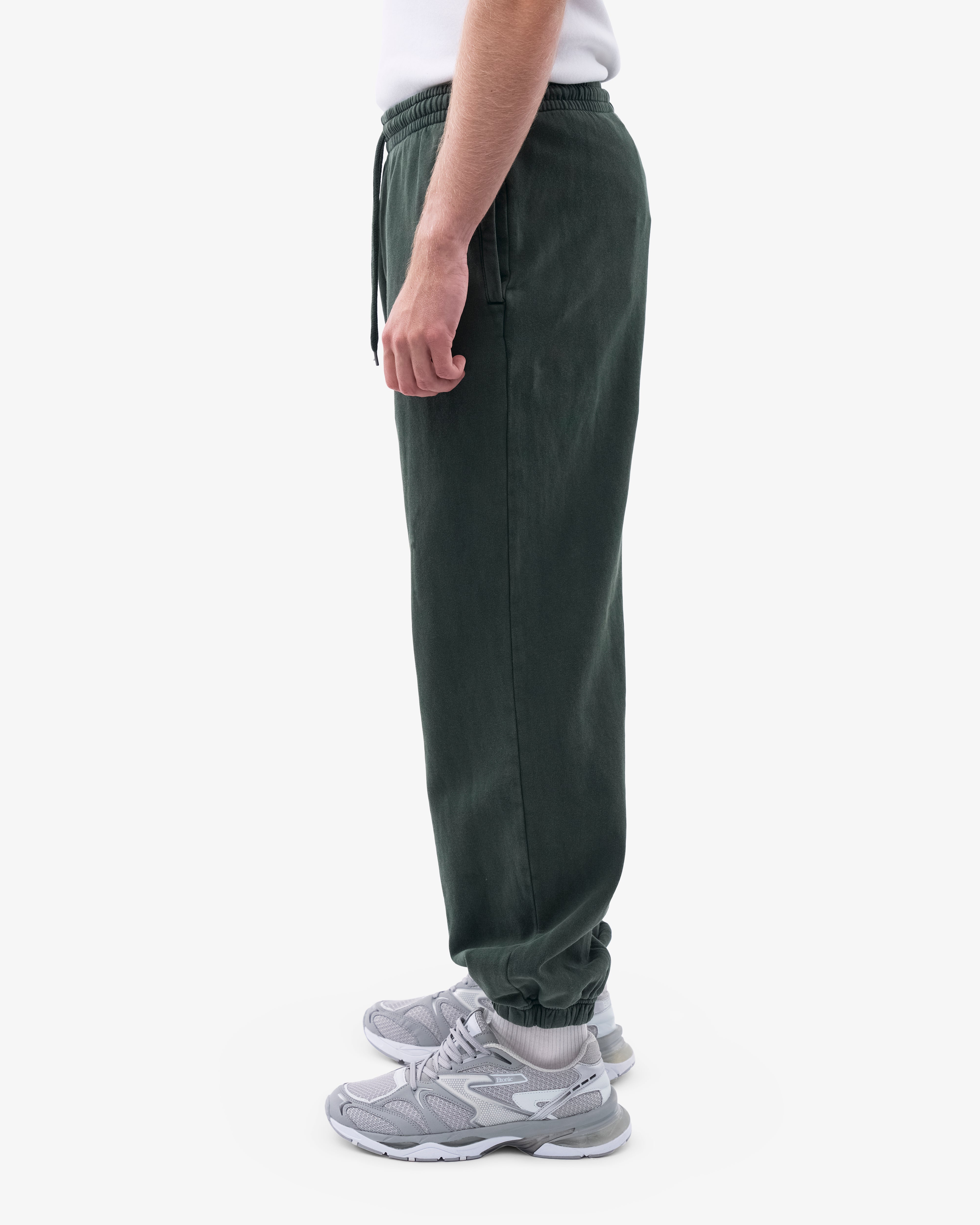 Organic Relaxed Sweatpants for Women - Soft Cotton Lounge Pants with Pockets - Midnight Forest Green - Perfect for Yoga, Home & Casual Wear