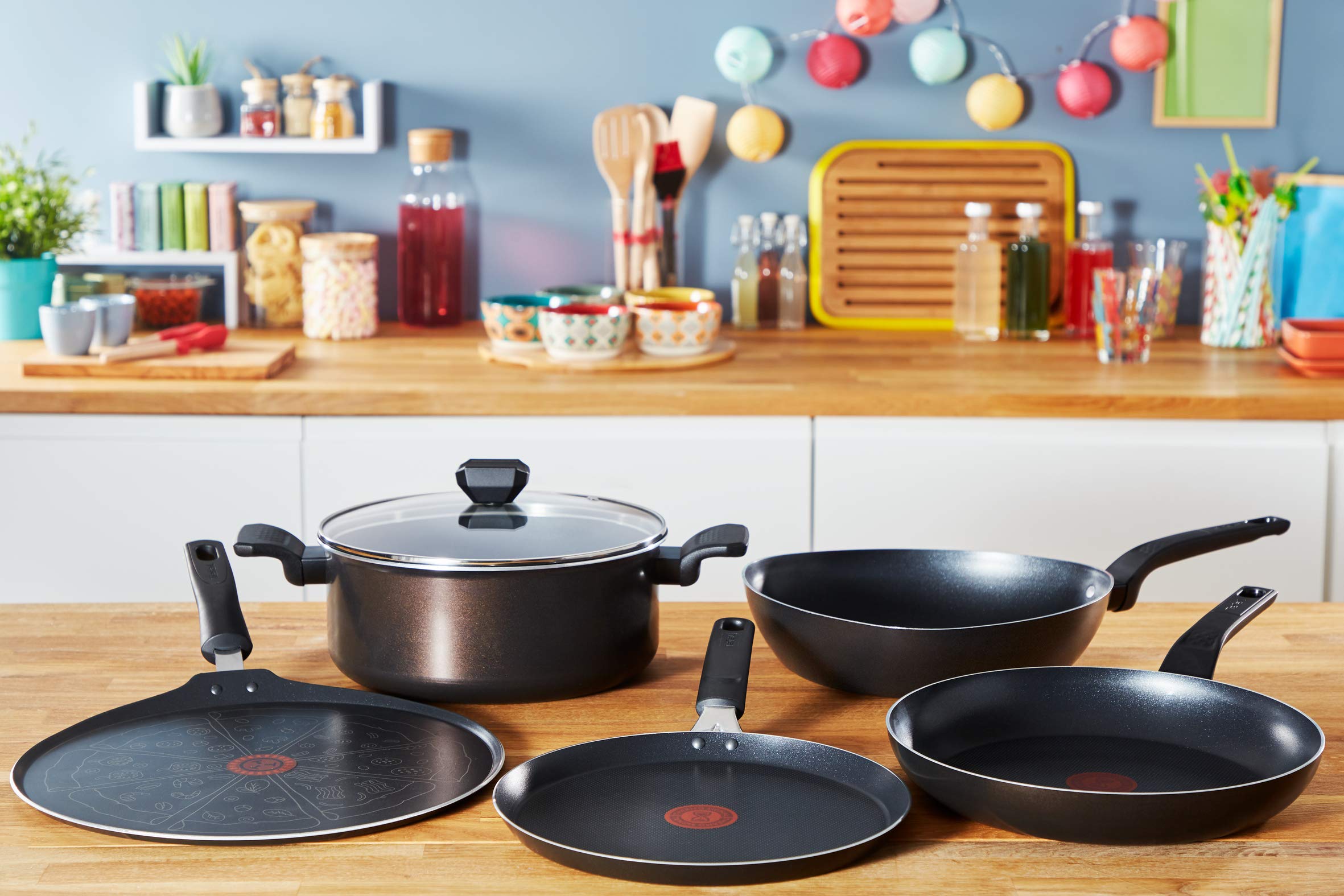 Tefal Easy Cook and Clean 34cm Nonstick Crepe Pan with Pebble Dispenser - Perfect for Breakfast, Desserts & French Cuisine