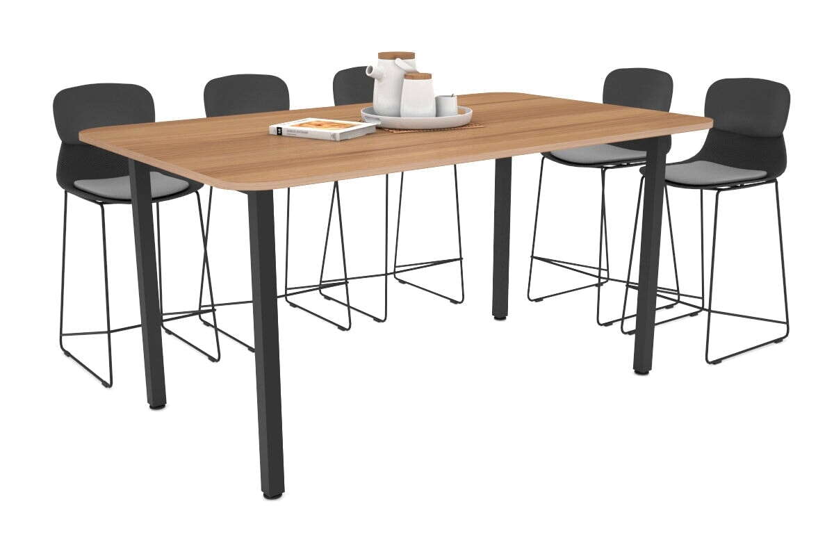 Quadro Square Legs Counter Table with Rounded Corners - 1800L x 1100W Modern Kitchen Island Bar Table - Perfect for Small Spaces, Dining & Entertaining