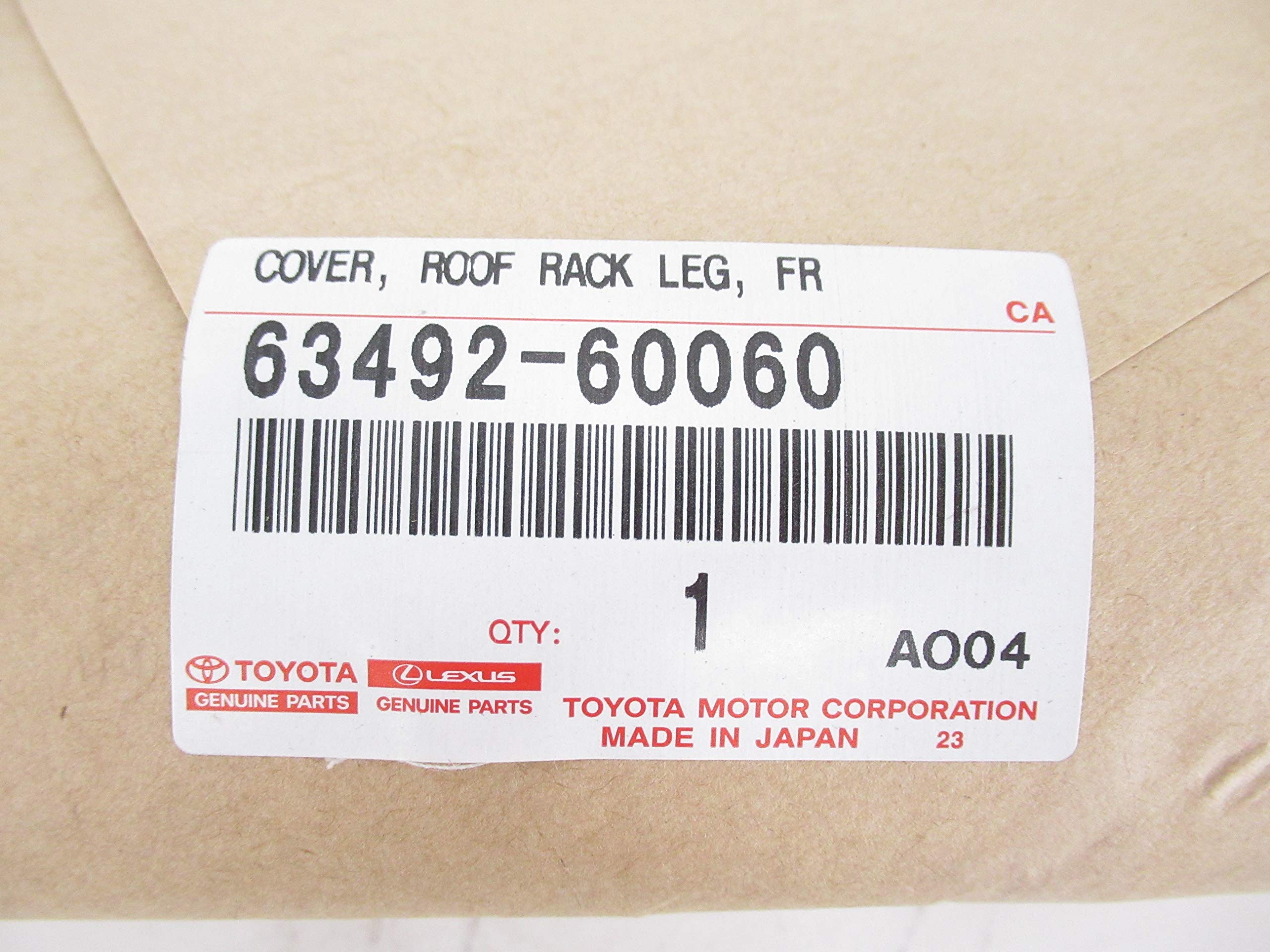 Toyota 63492-60060 Roof Rack Leg Cover Replacement Part - Durable ABS Plastic for Camry, Highlander, RAV4 - Perfect for Outdoor Adventures & Road Trips