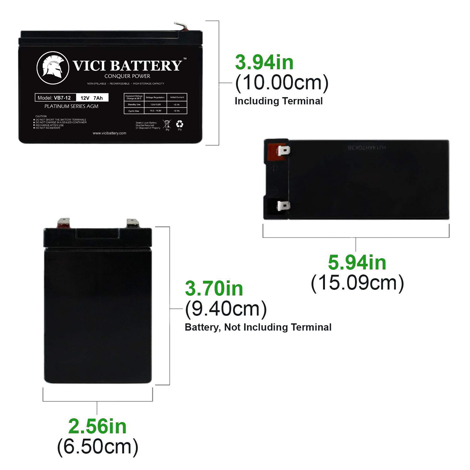VICI 7.2V 12Ah Replacement Battery for Gruber Power GPS7.2-12 - High Capacity Medical Battery Compatible with Hospital Equipment, Wheelchairs & Scooters - Long-Lasting Power Supply for Emergency Backup & Mobile Use - Perfect for Medical Devices, Security Systems & Portable Electronics