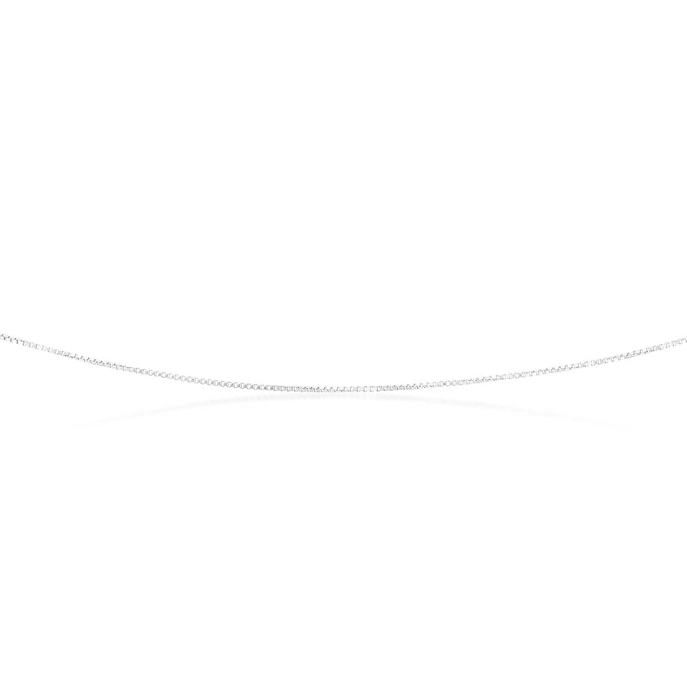 9ct White Solid Gold 15 Gauge Box Chain 41cm - Elegant Jewelry for Men & Women, Perfect for Everyday Wear, Gifts, and Special Occasions