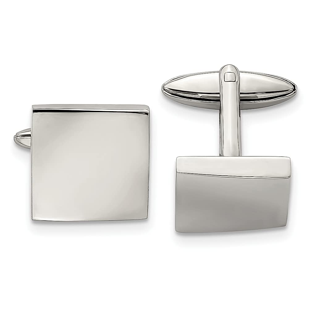 ICE CARATS Stainless Steel Square Cufflinks for Women - Elegant Fashion Jewelry & Perfect Gift for Her - Ideal for Weddings, Business Attire & Formal Events