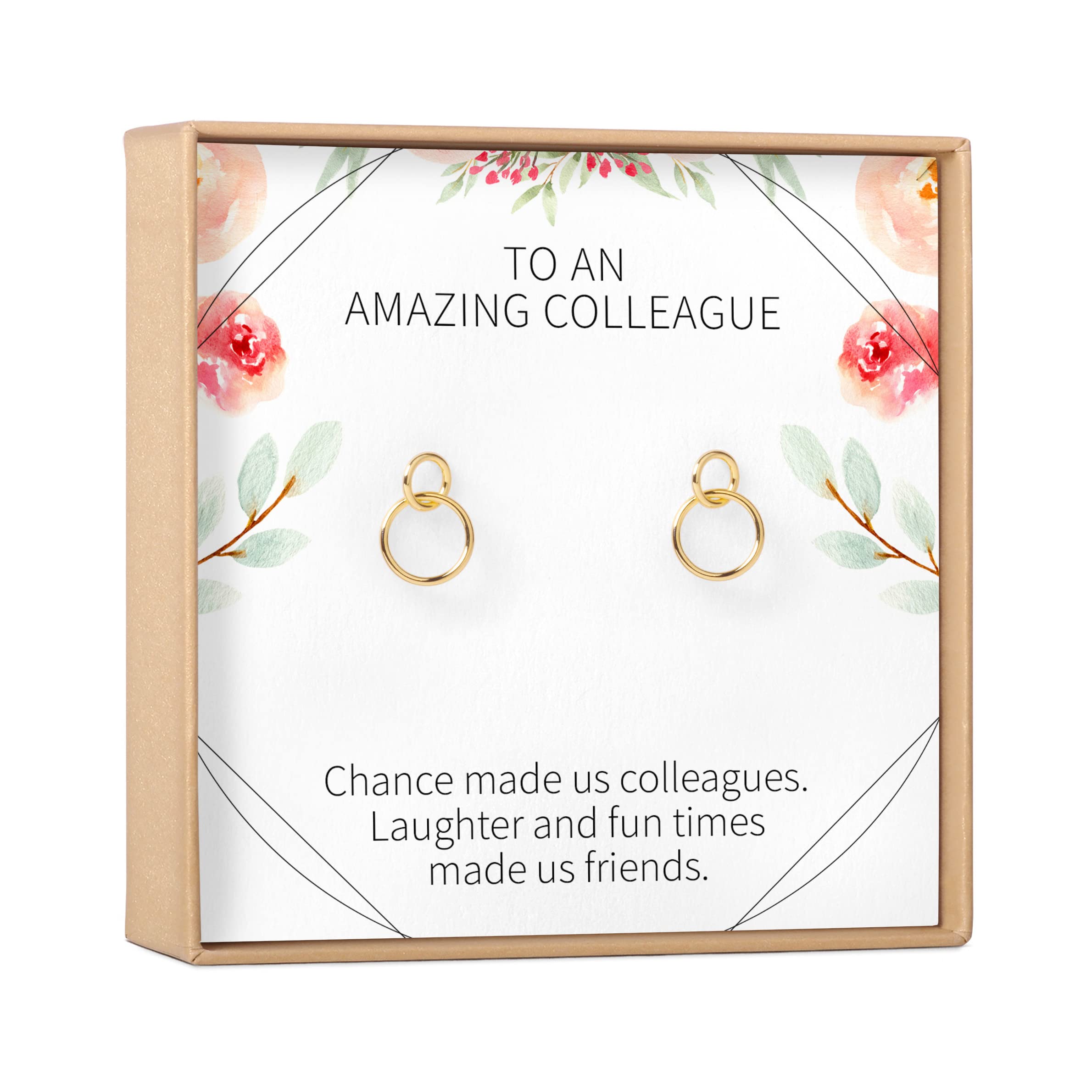 Heart Shaped Coworker Earrings - Thoughtful Jewelry Gift for Birthday, Christmas, Valentine's Day | Perfect for Office Friends, Secret Santa & Appreciation Gifts