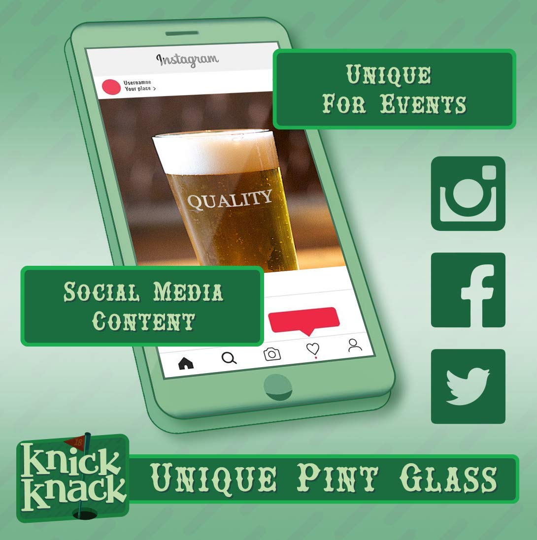 Custom Printed 16oz Glass Pint Mug with Personalized Text & Graphics - Perfect for Beer, Cocktails, and Home Bar Decor - Great for Parties, Weddings, and Corporate Gifts
