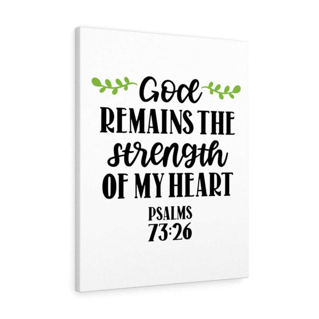 Christian Wall Art - Strength of My Heart Psalms 73:26 Bible Verse Print - Ready to Hang Scripture Decor for Home, Church & Office - Inspirational Gift for Weddings, Baptisms & Housewarming