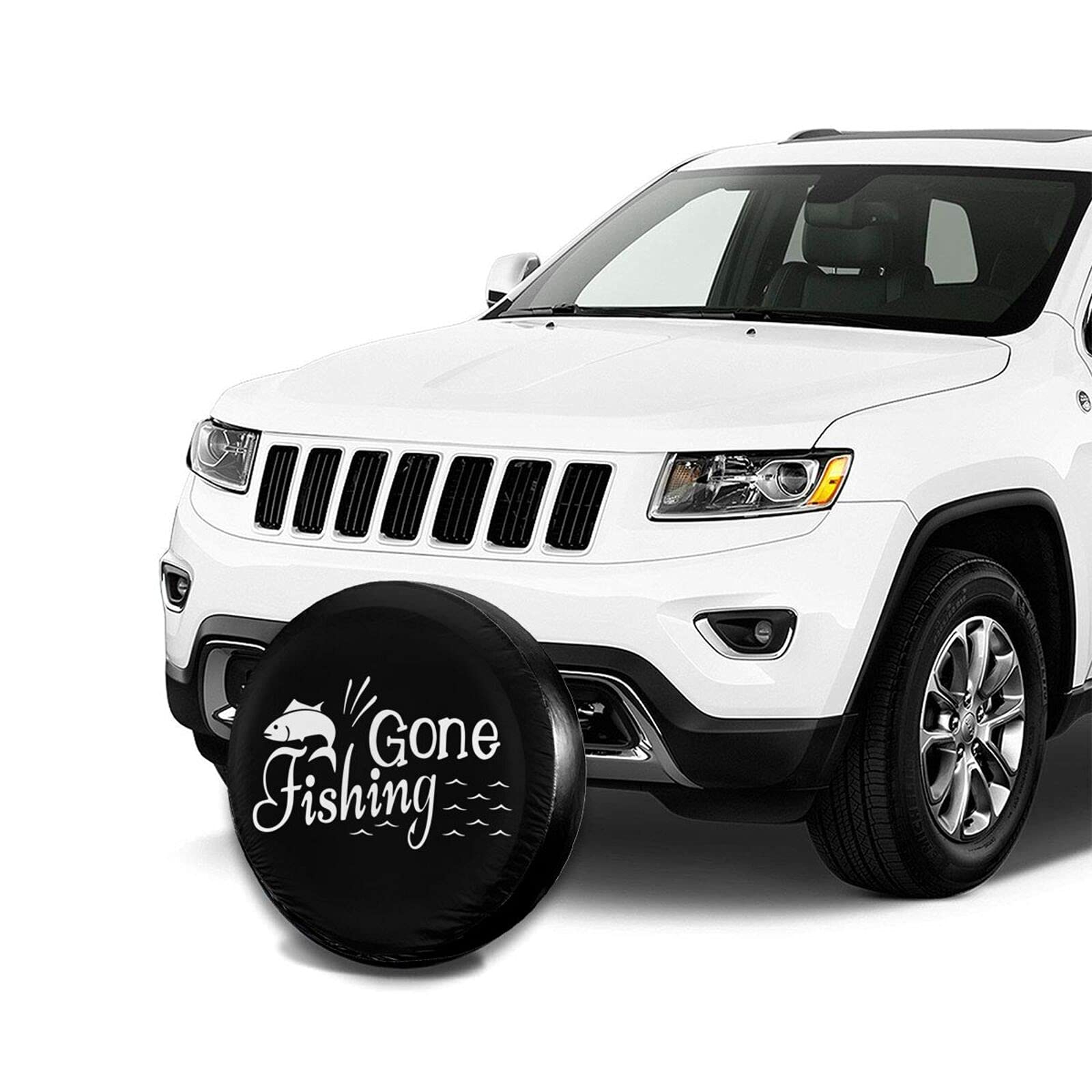 15 Inch Dust-Proof Spare Tire Cover for Camping & Fishing - Fits Trailers, RVs, SUVs & Most Vehicles | Perfect for Outdoor Adventures & Road Trips