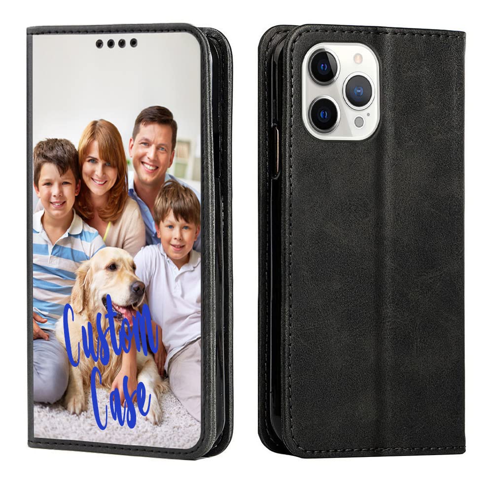 **Custom Photo Wallet Case for iPhone 12 Pro Max – Personalized PU Leather Flip Cover with Card Slot, Magnetic Kickstand & Shockproof Protection (Not for iPhone 12 Pro) – Perfect for Travel, Work & Daily Use**