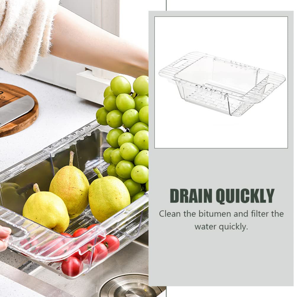 Stainless Steel Sink Drain Basket - Multi-Purpose Kitchen Storage Basket for Washing, Draining & Drying Fruits, Vegetables & Dishes - Perfect for Kitchen Sink Organization & Food Prep