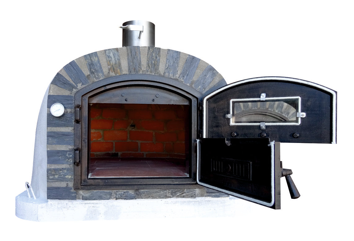 Premium LISBOA STONE ARCH Outdoor Pizza Oven - Portable Wood Fired Oven for Backyard, Patio & Camping - Perfect for Homemade Pizza, Bread & Grilling