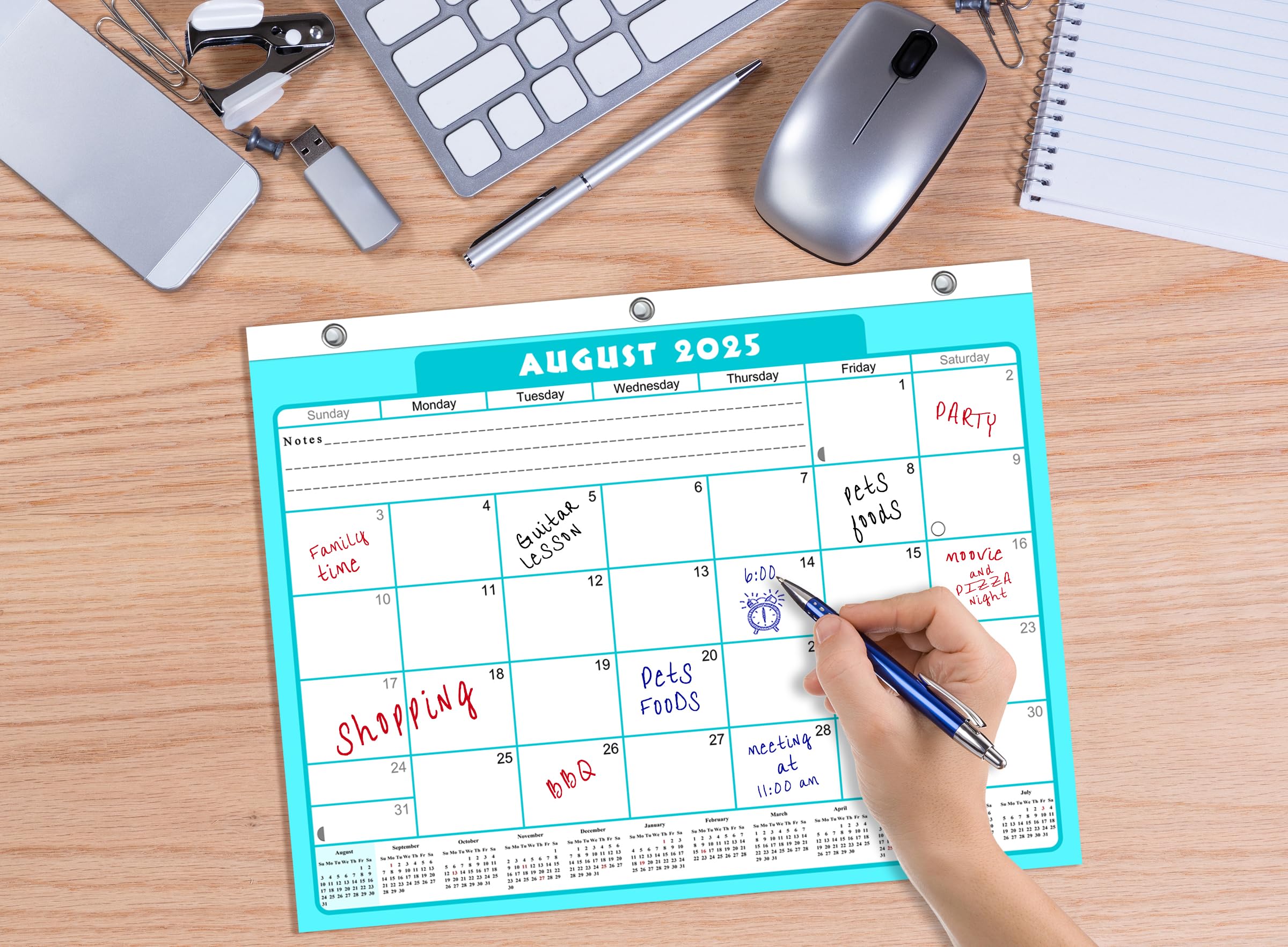 2025-2026 Student Academic Planner | 12-Month College Calendar for 3-Ring Binder, Desk & Wall | School & Office Supplies | Made in USA | Perfect for High School & University Students, Teachers & Professionals