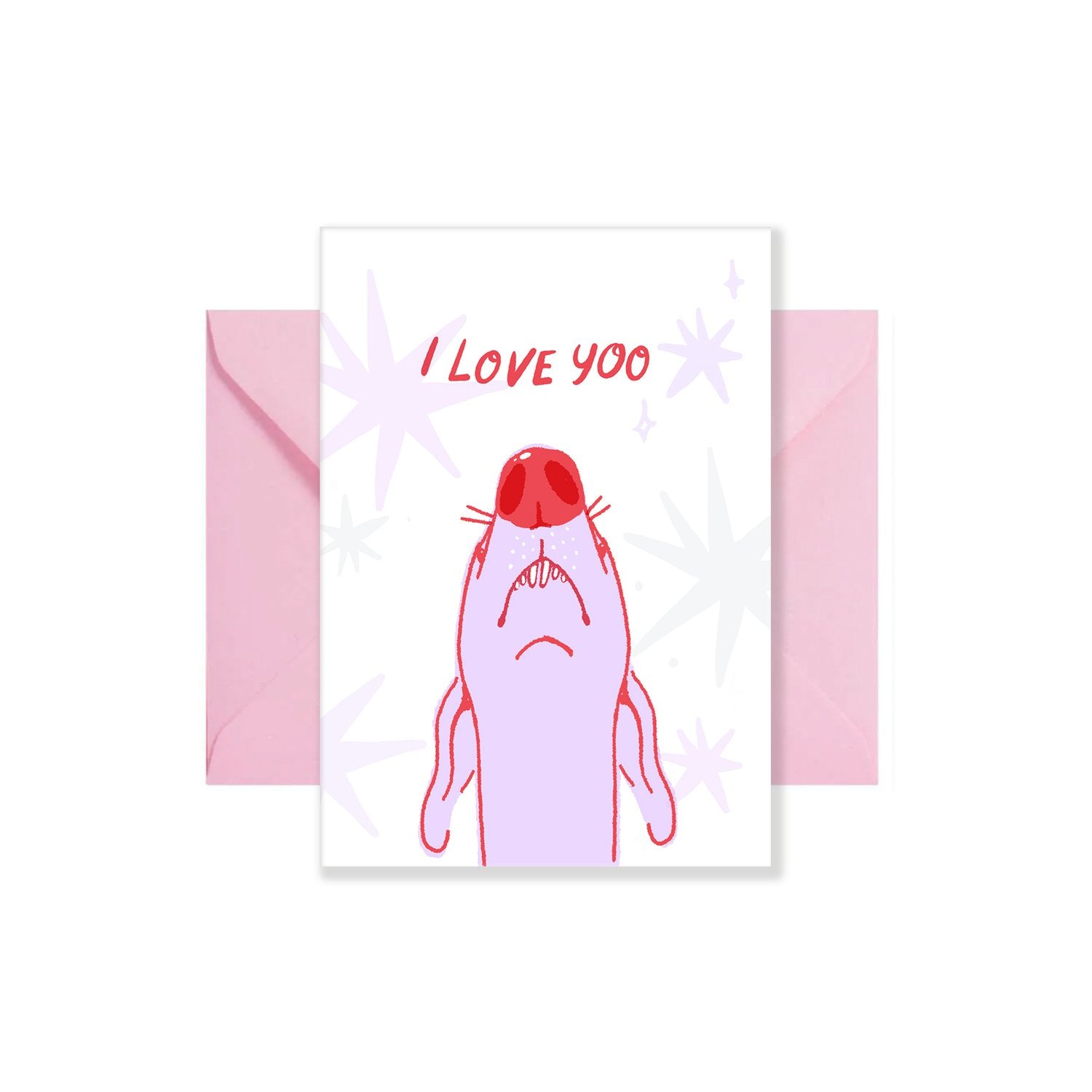 Bryony Moss I Love Yoo Greeting Card - Cute & Unique Birthday, Anniversary, Valentine's Day Card for Couples, Friends & Family - Perfect for Romantic Occasions & Special Moments