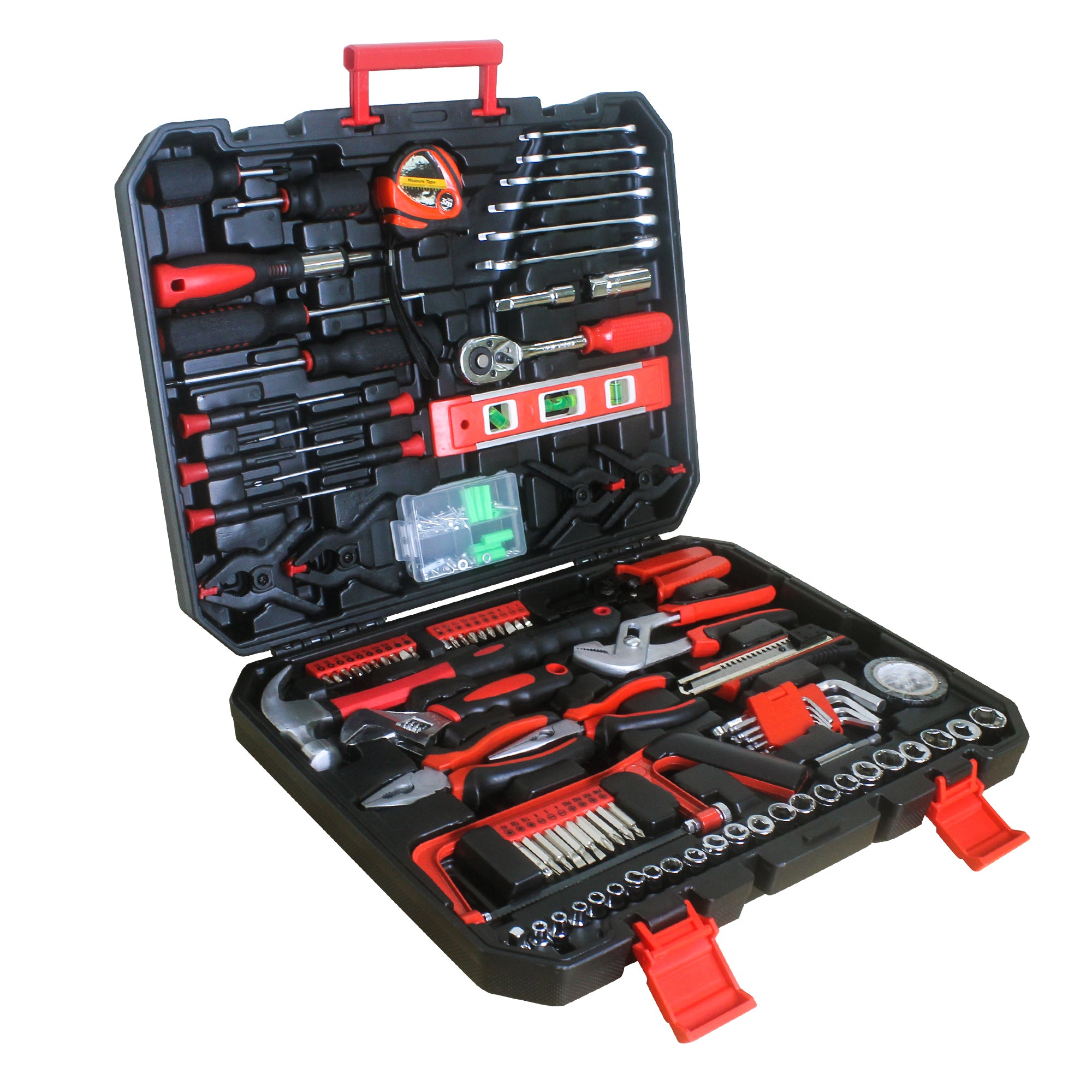 238-Piece Black Heavy-Duty Hand Tool Box Set with Complete Tool Kit - Perfect for Home Repairs, DIY Projects, and Professional Mechanics