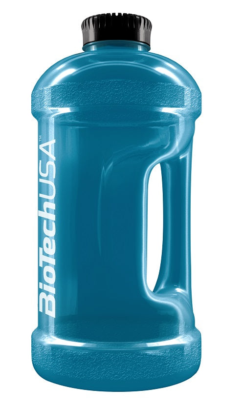 BioTechUSA 2200ml Light Blue Gallon Water Jug - BPA-Free, Leak-Proof Sports Water Bottle for Gym, Hiking & Outdoor Activities