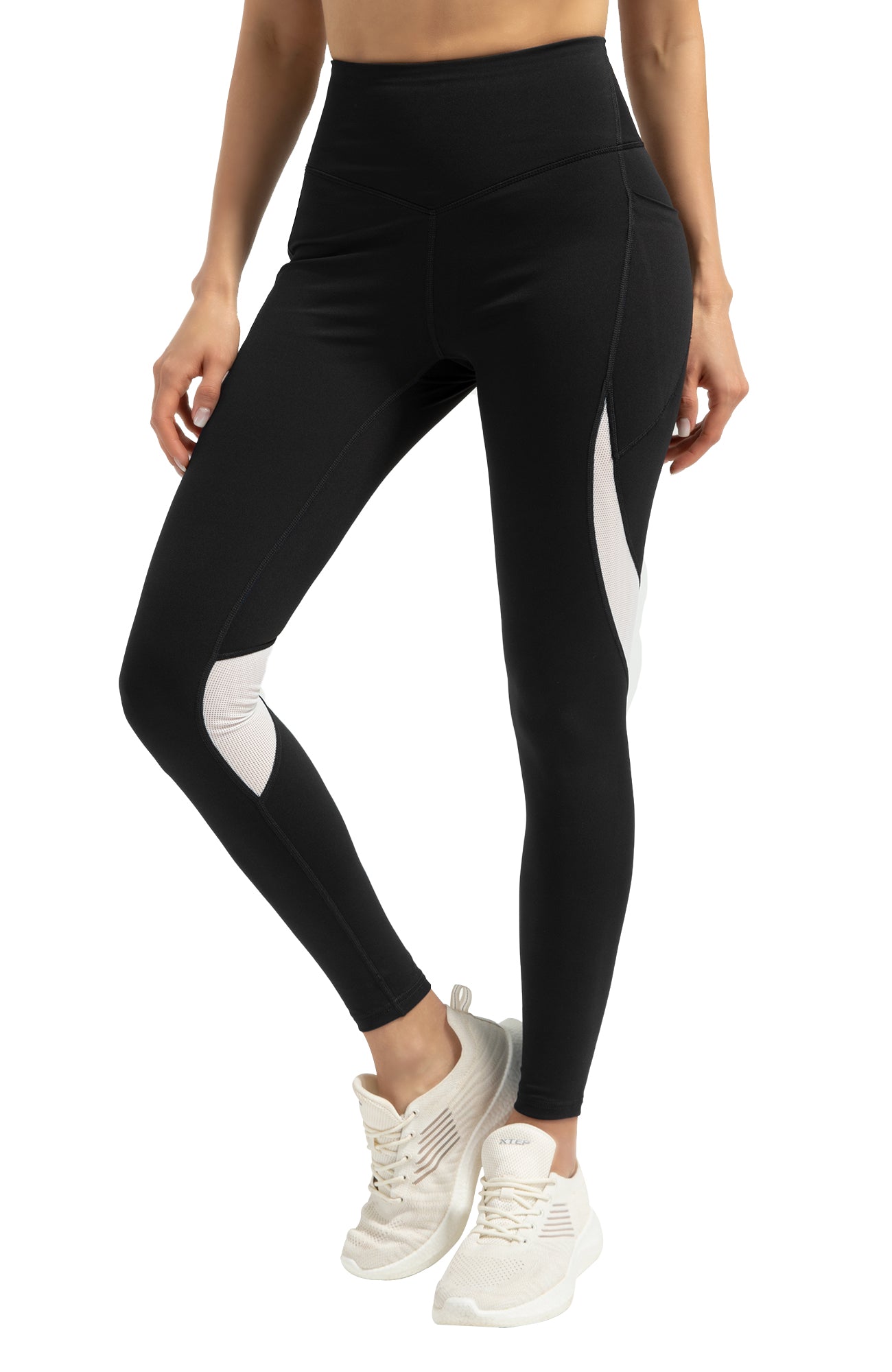 Stylish Patchwork Plastic Leggings for Women - Trendy High Waist Yoga Pants - Perfect for Workout, Dance & Fashion Outfits