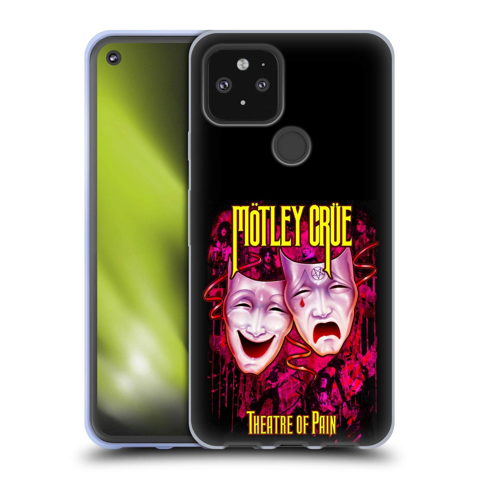 Motley Crue Theater of Pain Soft Gel Case for Google Pixel 5 5G - Officially Licensed Rock Band Phone Cover for Concerts & Music Fans