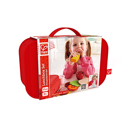 Hape Wooden Lunch Box - Kids Pretend Play Kitchen Food Set with Accessories | Educational Toy for Toddlers & Preschoolers | Perfect for Role Play, Birthday Gifts & Daycare Activities