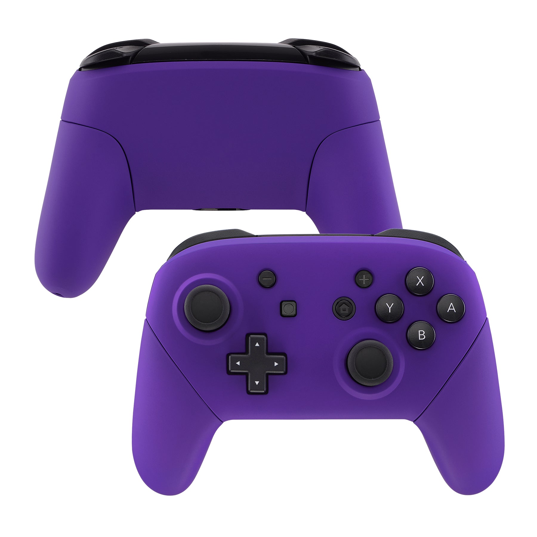 eXtremeRate Purple Faceplate & Backplate Handles for Nintendo Switch Pro Controller - Replacement Parts (Controller Not Included) - Perfect for Customization & Gaming Accessories