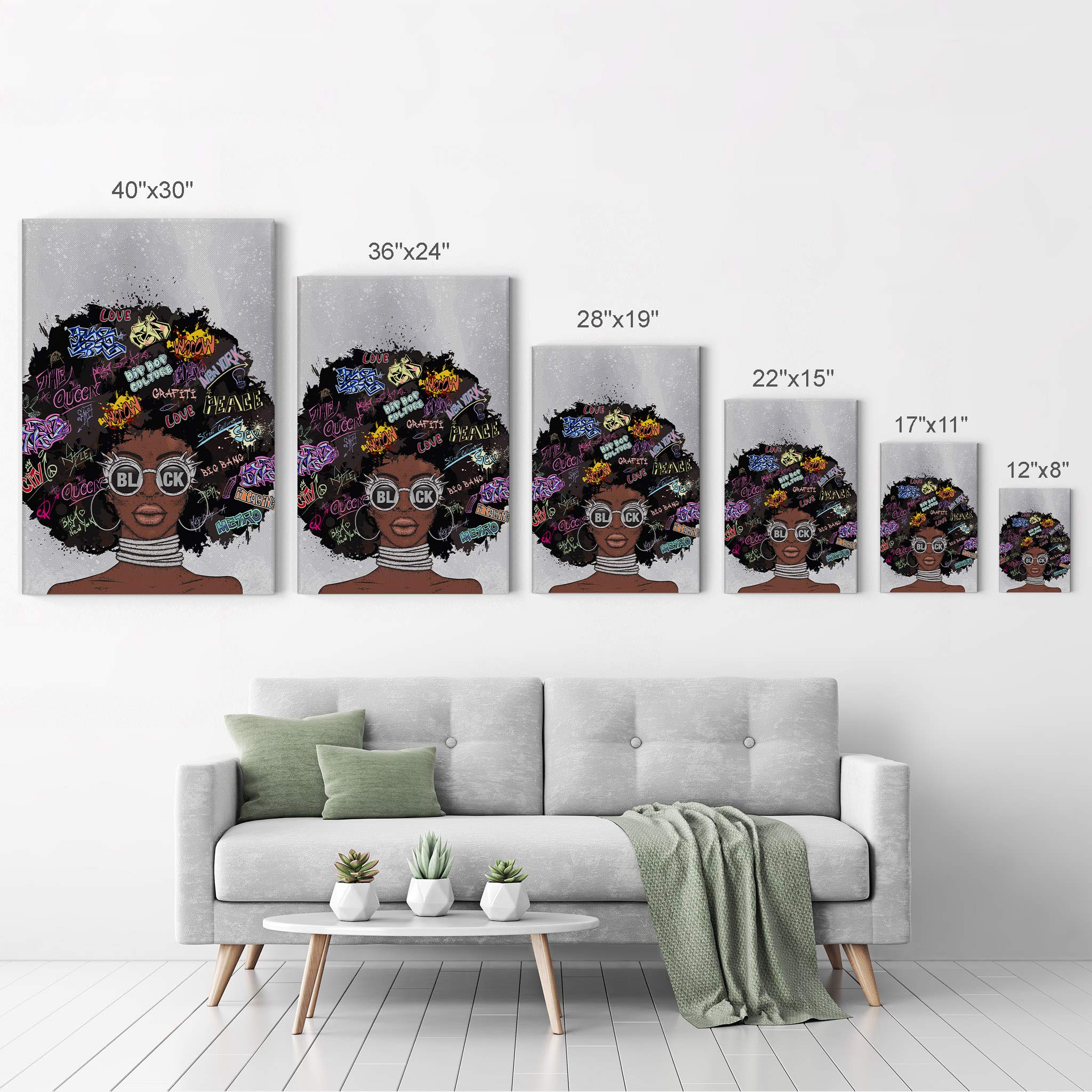 African American Wall Art - Black Art Decor, Canvas & Glass Prints 40x30 - Perfect for Living Room, Bedroom & Office Decor