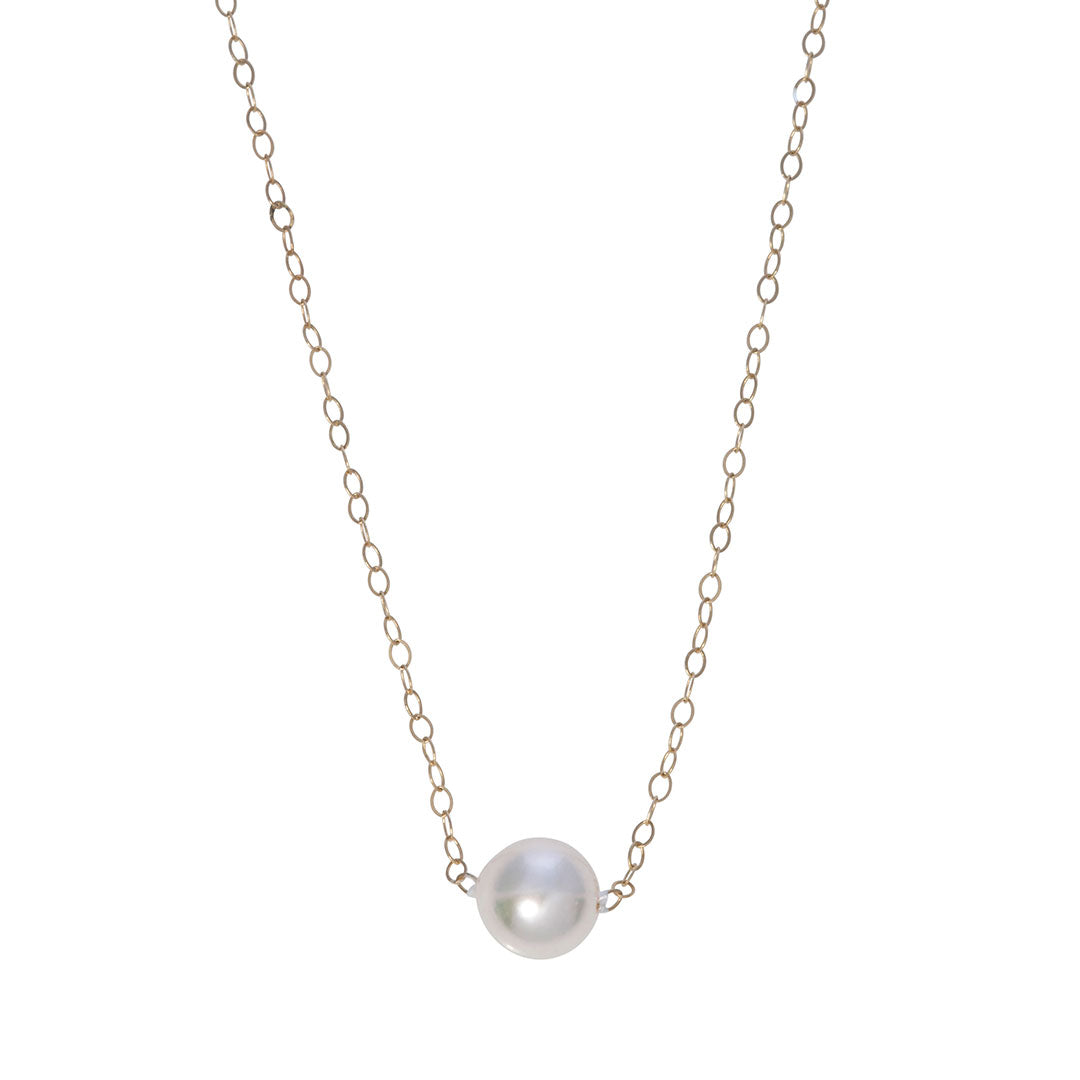 14K Gold Single Pearl Star Pendant Necklace for Women - Elegant Jewelry Gift for Her, Perfect for Birthdays, Anniversaries & Special Occasions
