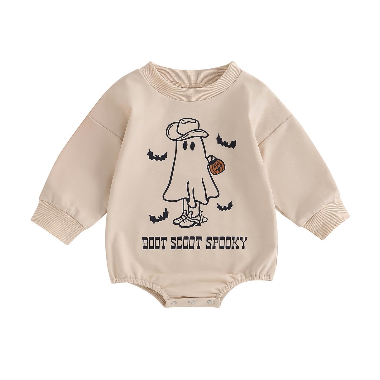 Halloween Baby Outfit - Pumpkin Sweatshirt Romper with Long Sleeves for Newborns & Toddlers | Gender Neutral Costume for Boys & Girls | Perfect for Trick-or-Treating, Photo Shoots & Fall Festivals