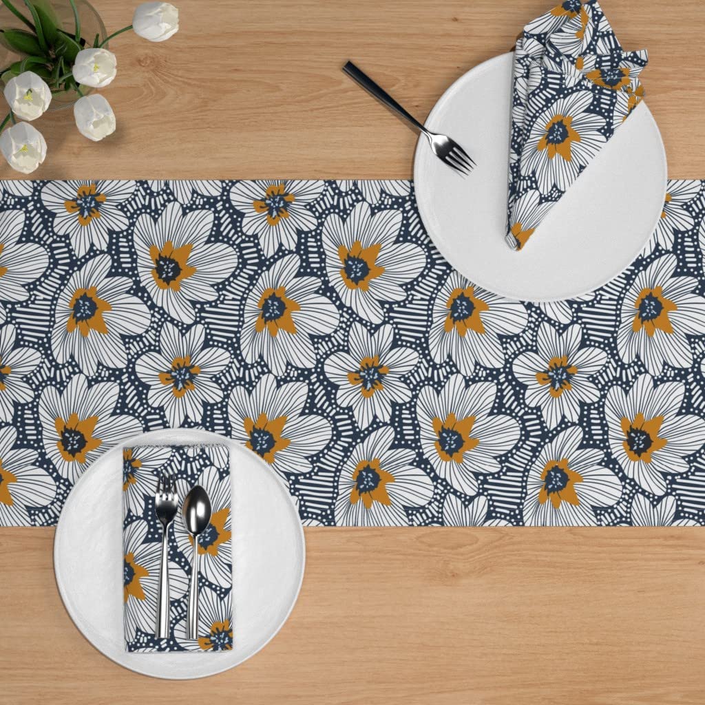 Custom Printed Cotton Sateen Table Runner 90