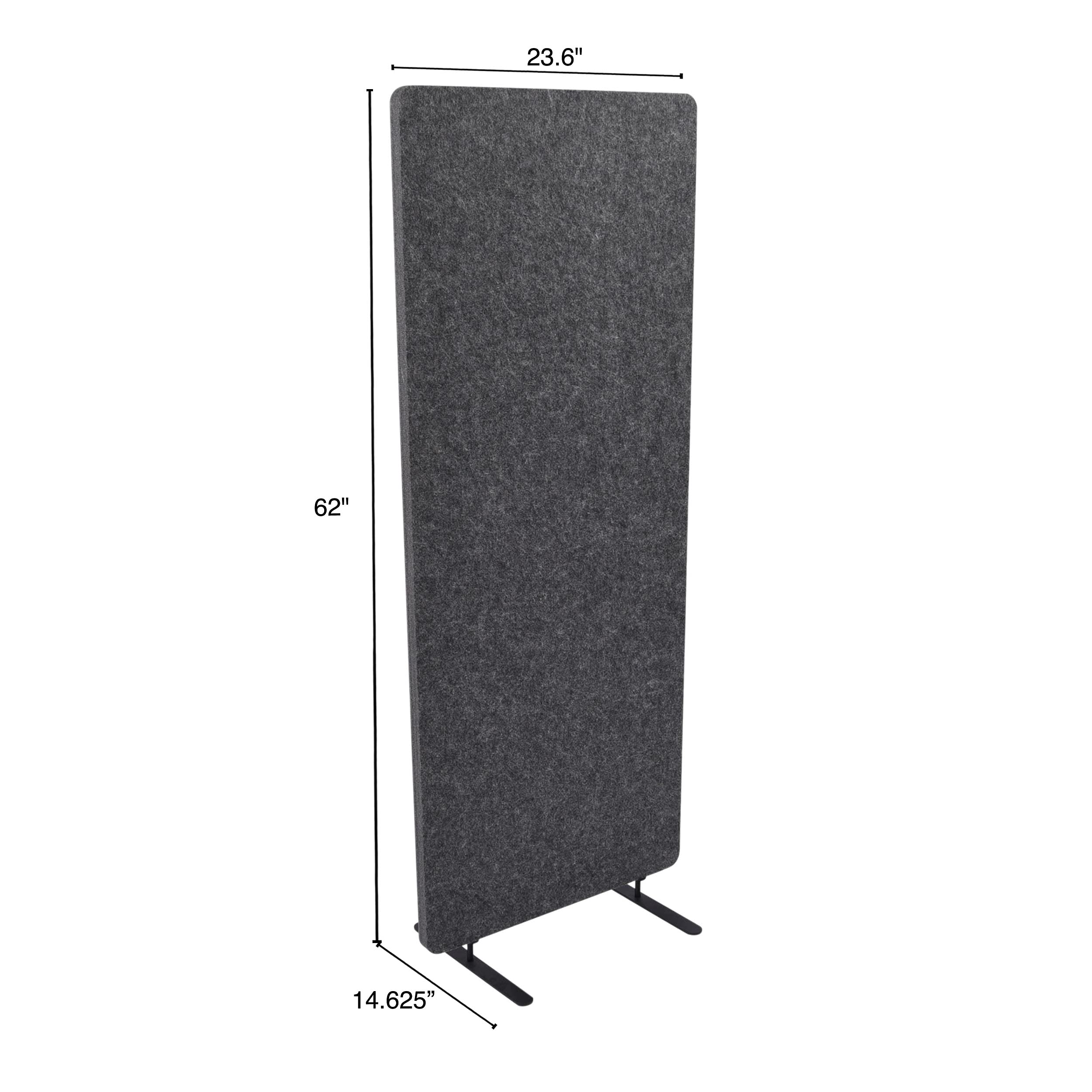 ReFocus Raw Freestanding Acoustic Desk Divider Privacy Panel - 23.6
