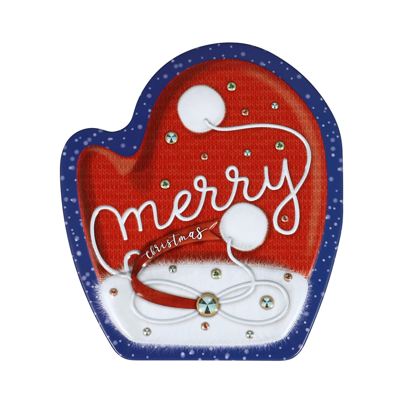 PRETYZOOM Christmas Tin Gift Box - Metal Cookie & Candy Storage Container with Lid - Holiday Party Supplies for Xmas, Cookies, Chocolates, Treats - Perfect for Gift Giving, Home Decor & Festive Celebrations