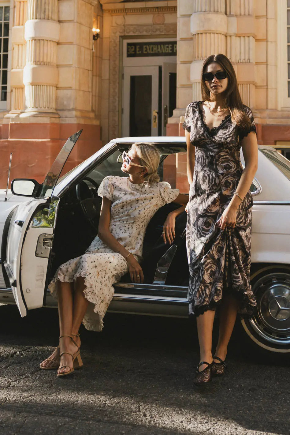 Beatriz Lace Trim Midi Dress - Elegant Floral Lace Summer Dress for Women | Perfect for Weddings, Parties & Special Occasions
