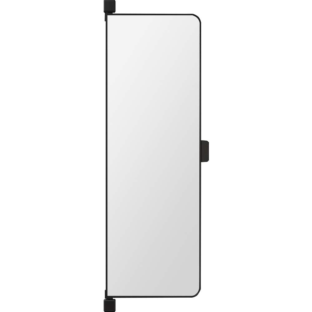 Full-Length Wardrobe Mirror with Sliding & Rotating Design - Space-Saving Hidden Dressing Mirror 90x35/100x35 Inches - Black Frame Folding Mirror for Bedroom, Closet & Home Decor