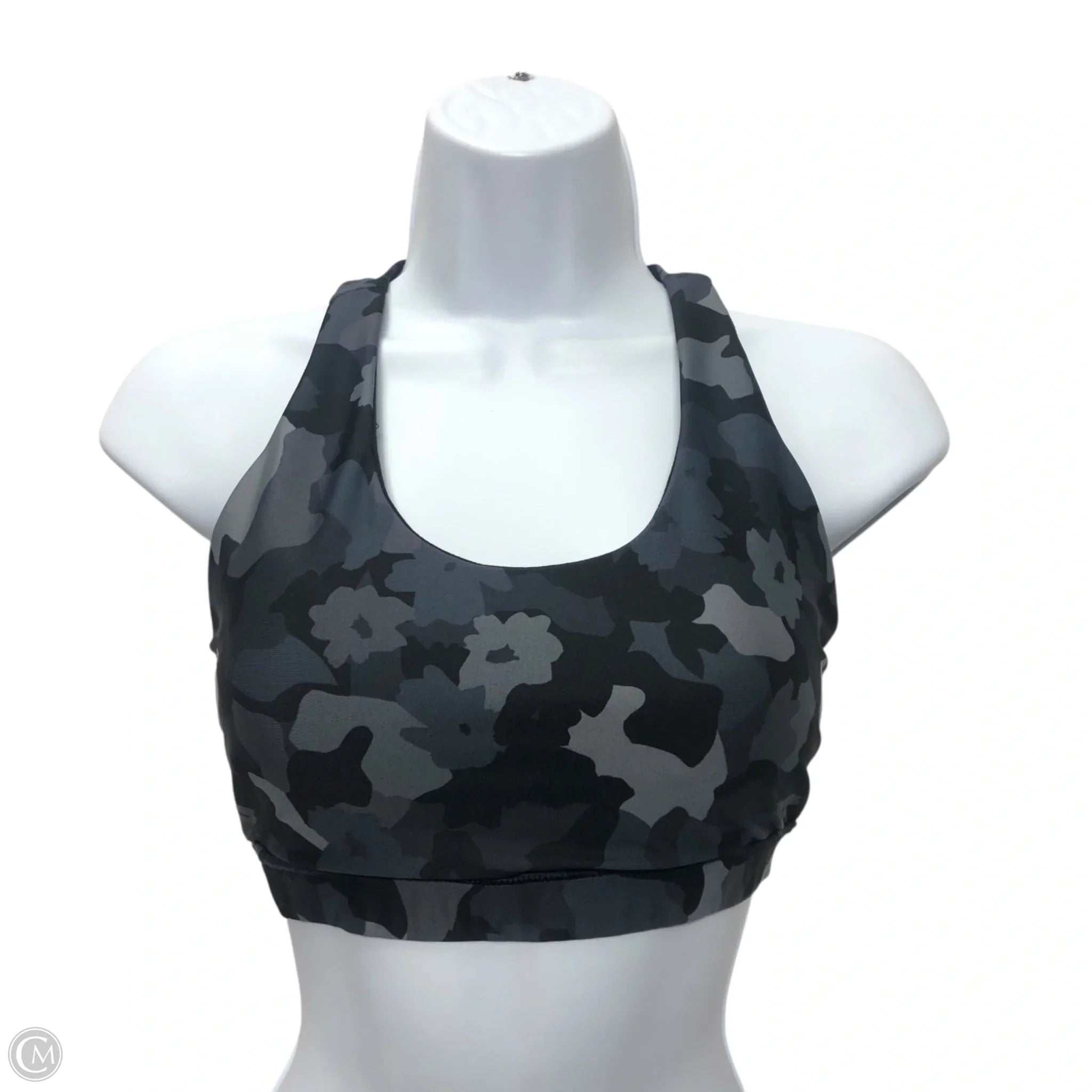Johnny Was Black & Grey Athletic Bra - Size S - Comfortable Sports Bra for Yoga, Running & Gym Workouts