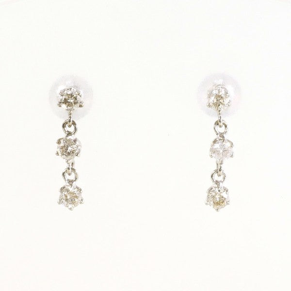18K White Gold Diamond Earrings for Women - Elegant Dangle Earrings with Genuine Diamonds - Perfect for Weddings, Anniversaries & Special Occasions
