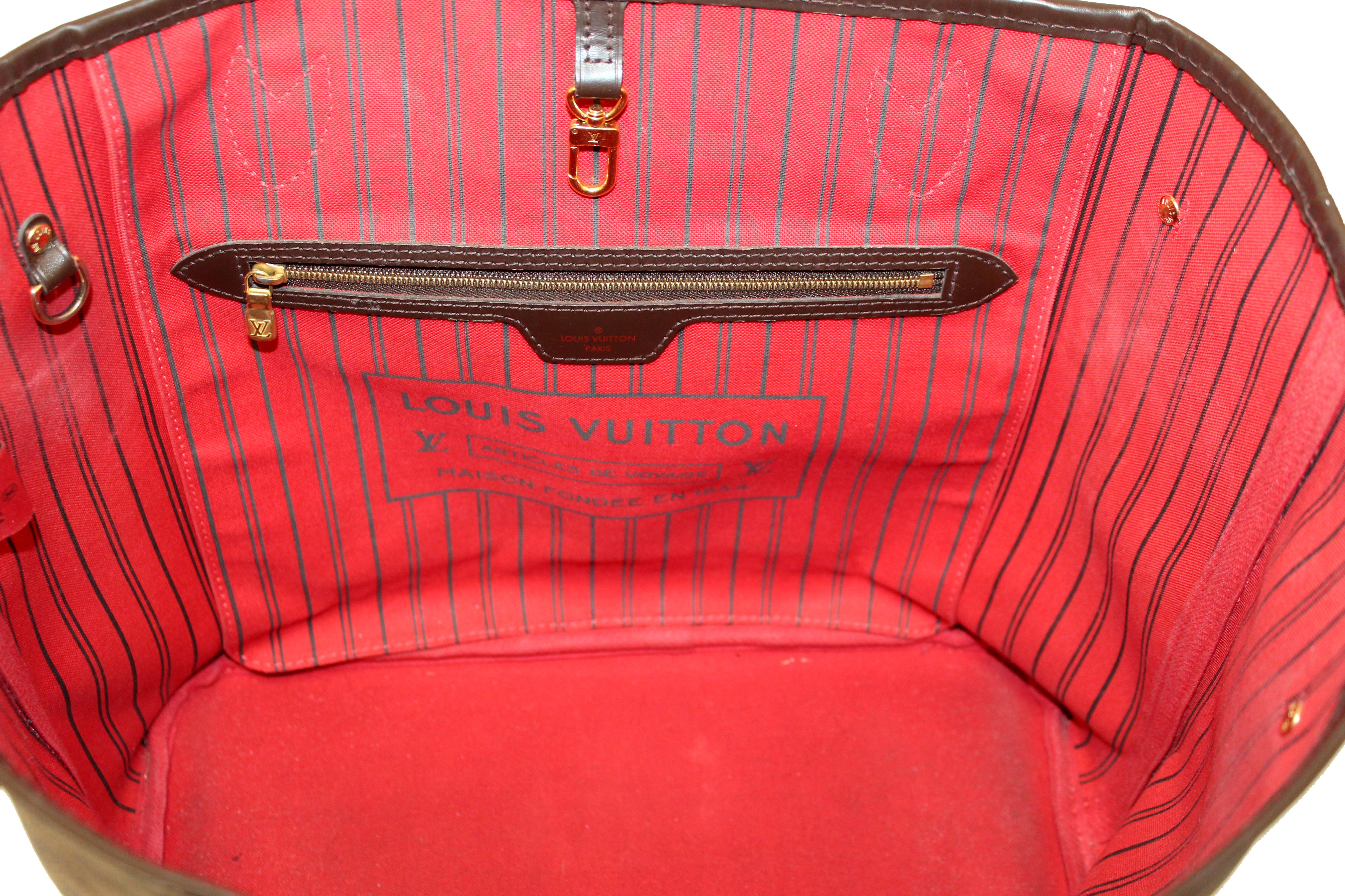 Authentic Louis Vuitton Damier Ebene Neverfull MM Shoulder Bag - Luxury Tote for Women, Perfect for Work, Travel & Shopping | Premium Designer Handbag