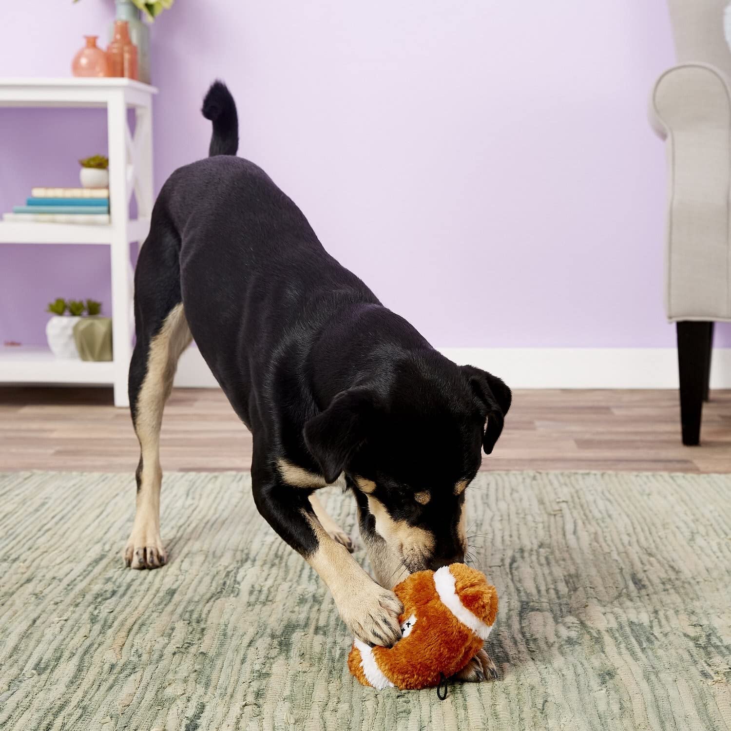 Soft Plush Football Dog Toys for Chewing & Fetching - 3 Pack, Durable & Safe Pet Playtime Toys for Small & Medium Dogs - Perfect for Indoor & Outdoor Play