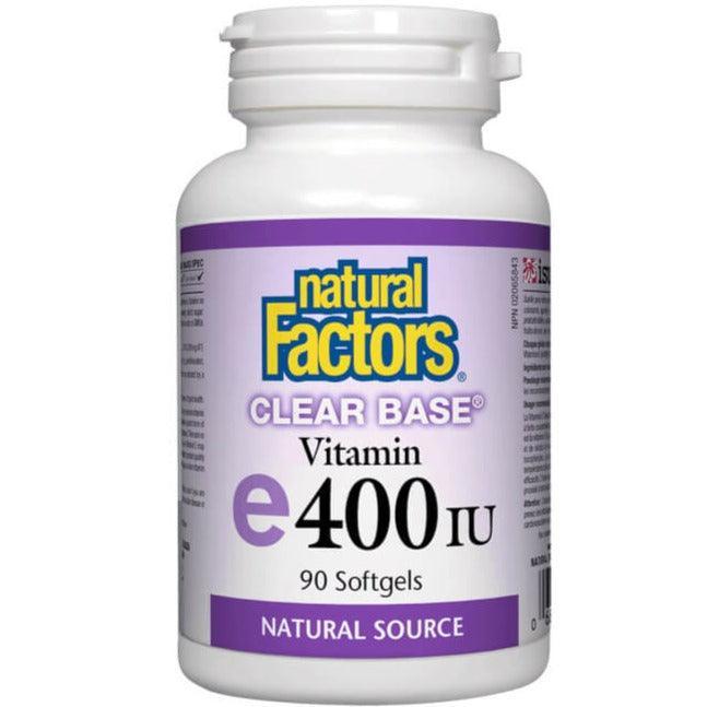 Natural Factors Vitamin E 400IU Softgels (90 Count) - Antioxidant Supplement for Skin, Hair & Immune Support - Daily Health & Wellness Supplement