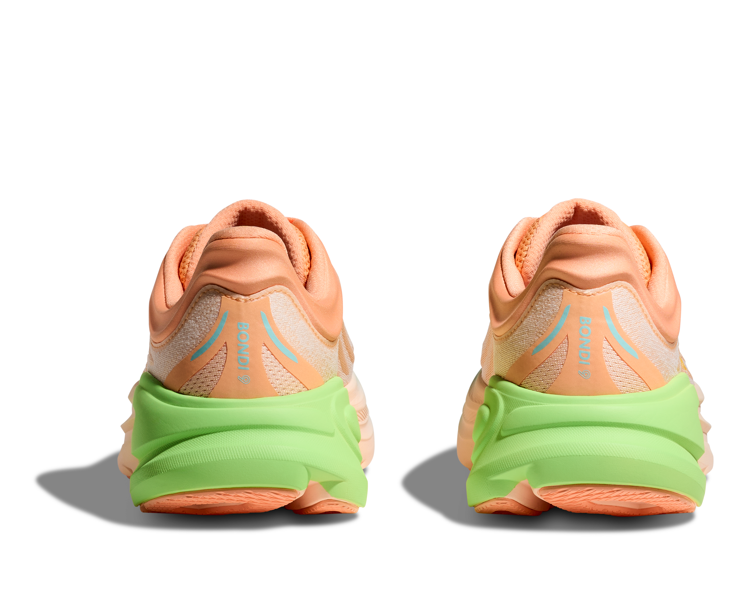 HOKA Women's Bondi 9 Running Shoes - Frost/Pale Tangerine - Cushioned Road Running Sneakers for Women - Perfect for Marathon Training, Jogging & Everyday Comfort
