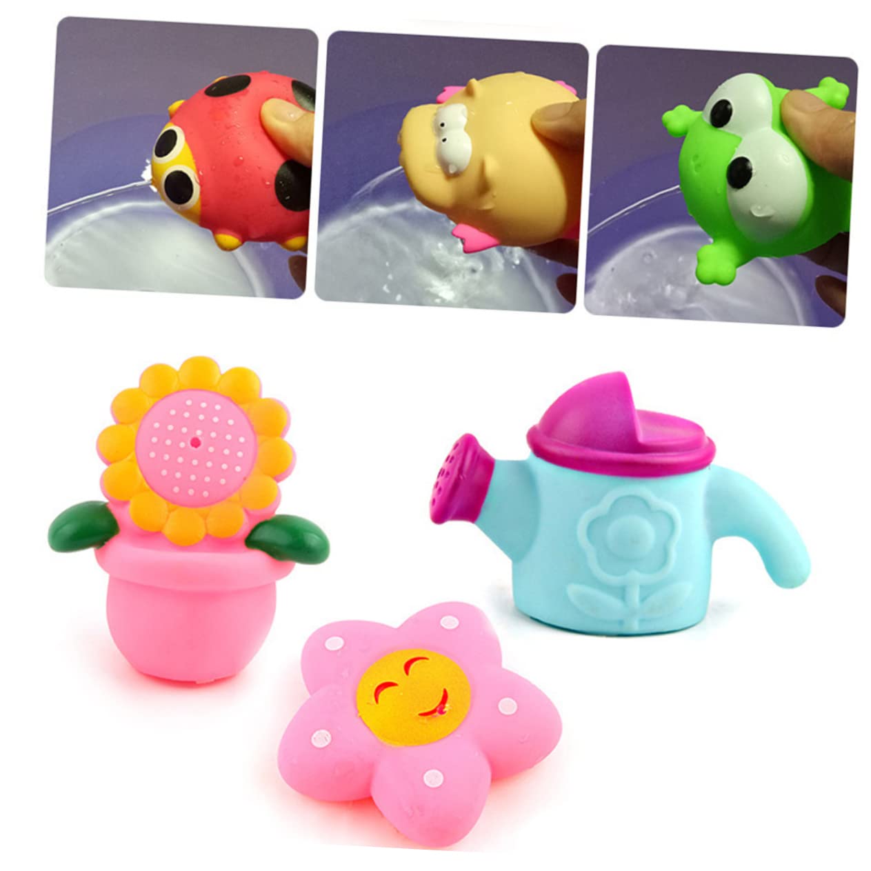VICASKY 12 Pcs Cute Kitten & Sea Animal Bath Toys Set - Non-Toxic Bathtub Toys for Toddlers & Kids - Fun Bath Time Play for Baby Boys & Girls - Perfect for Sensory Play & Early Learning Development