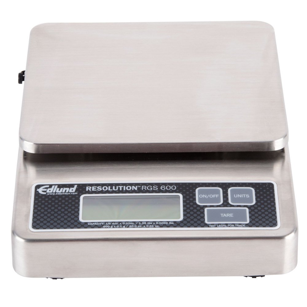 Edlund RGS-600 Digital Precision Gram Scale - 600g Capacity, 0.1g Accuracy for Kitchen, Jewelry, and Laboratory Use