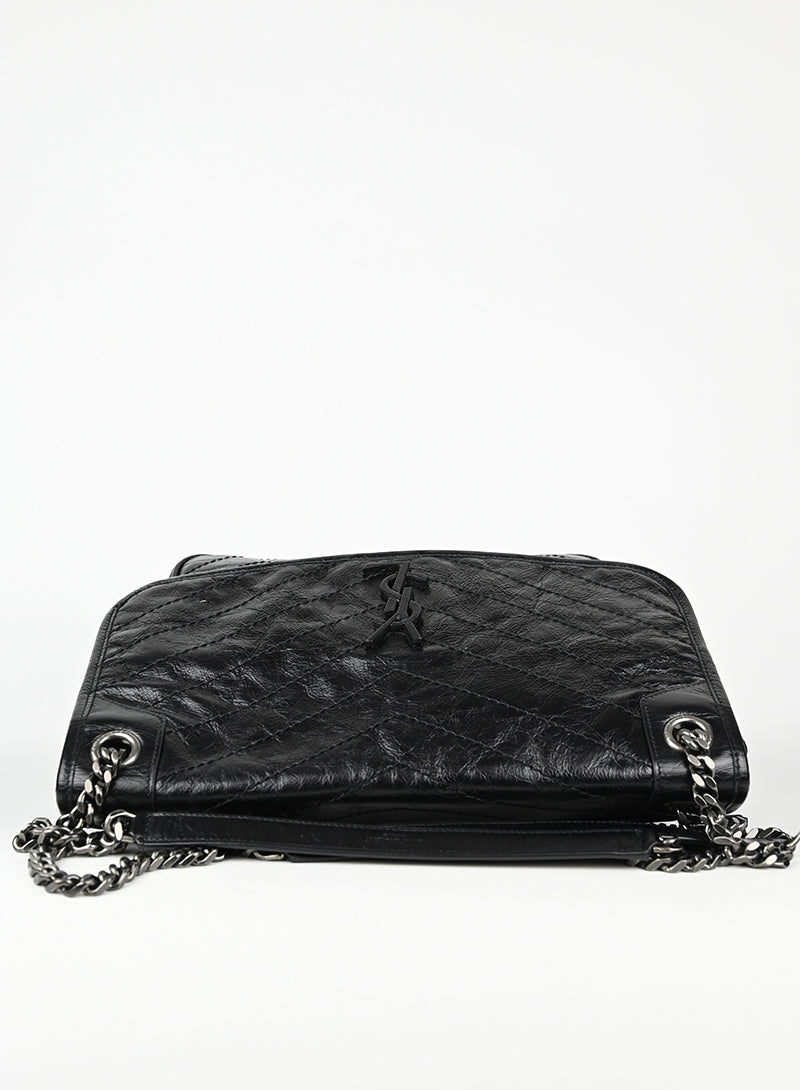 Saint Laurent Niki Medium Black Leather Handbag - Luxury Crossbody Bag for Women, Perfect for Work, Travel & Evening Events