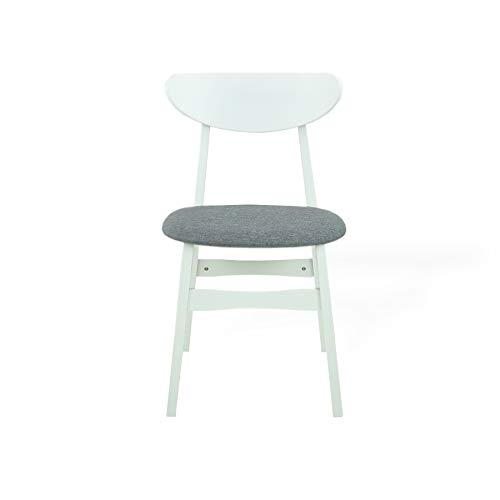 Wickerix Set of 4 Modern Solid Wood Dining Chairs with Padded Seats - Yumiko Style Kitchen Side Chairs for Dining Room, Breakfast Nook & Home Decor